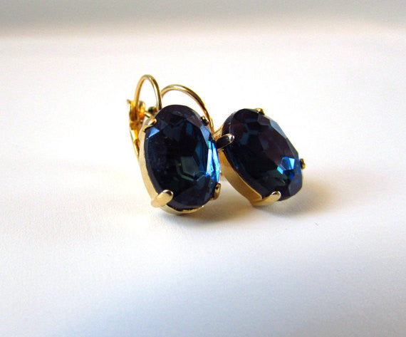 Navy Blue Bridal Earrings,sapphire Earrings,blue Earrings,navy Blue  Statement Earrings, Extra Large Cluster Earrings,crystal Earrings - Etsy |  Brautschmuck, Etsy ohrringe, Ohrringe blau